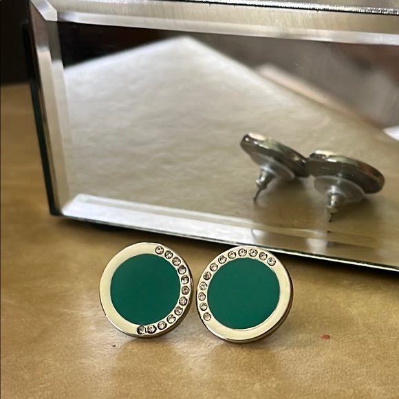 Charming Charlie Jewelry - Silver and Teal Stud Earrings